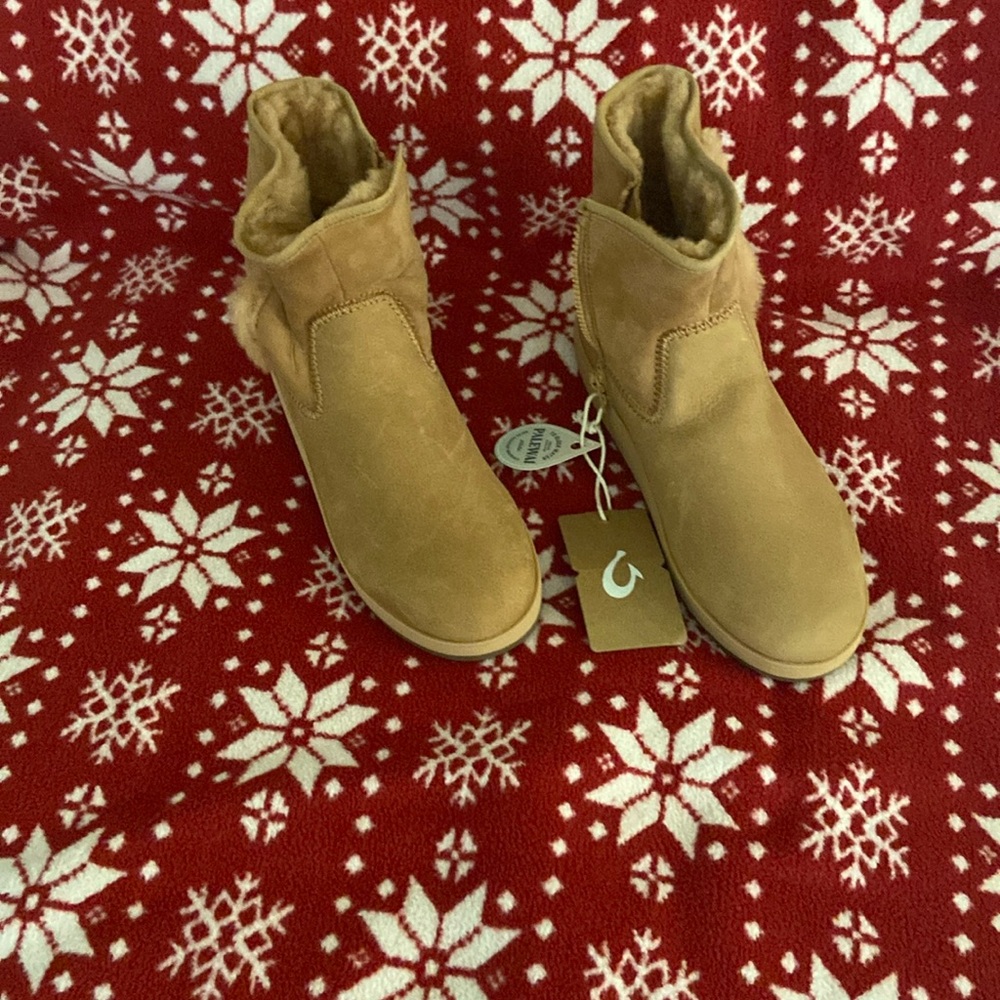 Olukai pa’ina hulu shearling boot tan NWT